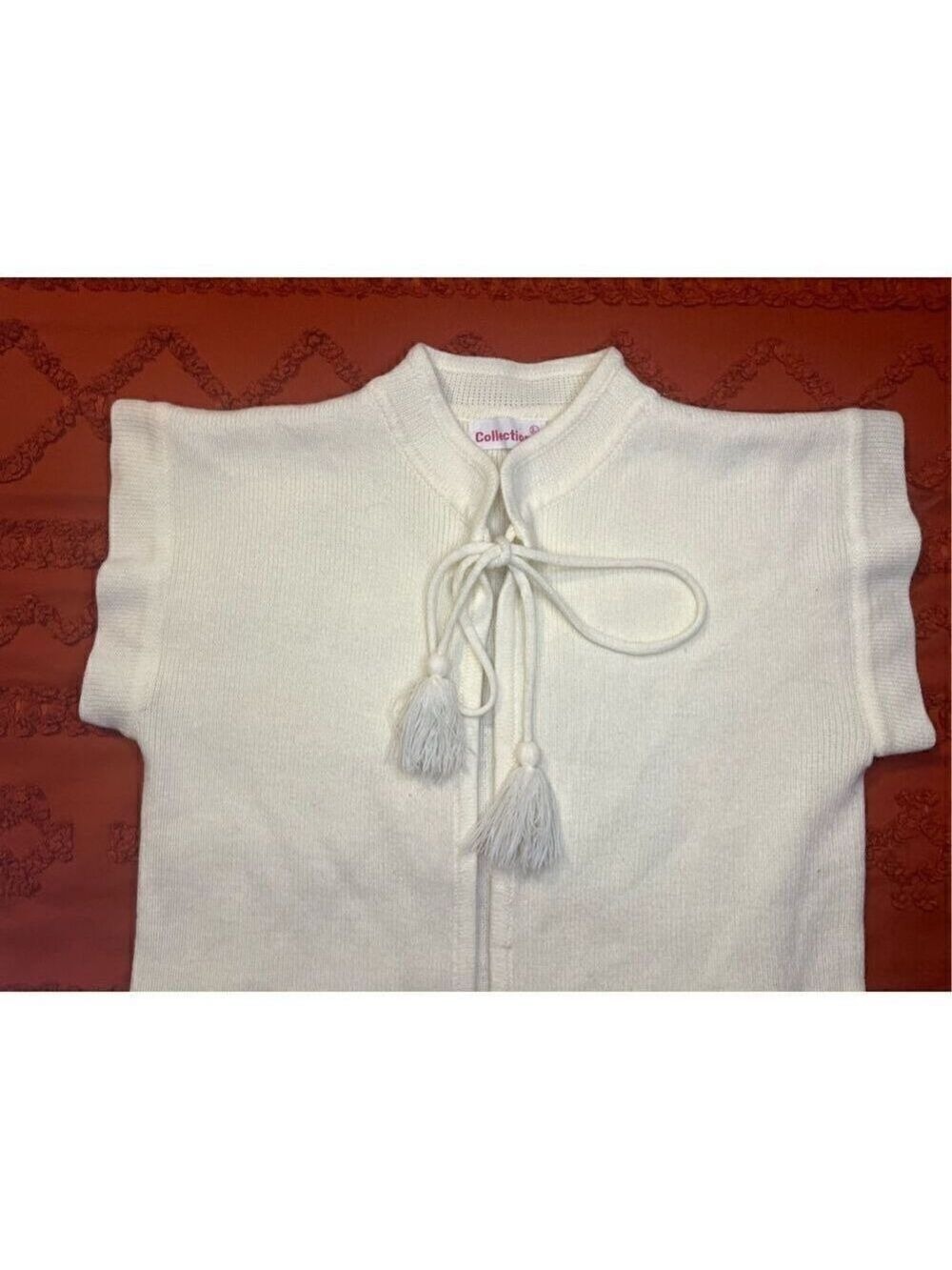 Pompom creamy quirky pockets mock collar size 38 - Picture 10 of 16